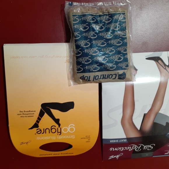 4 pairs of pantyhose medium, AB 2 barely black 2 nude - Picture 2 of 5